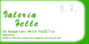 valeria helle business card